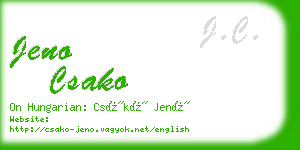 jeno csako business card